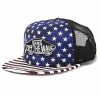 ราคา หมวกVans Off The Wall Classic Patch Stars Stripes USA Cap Trucker Red Blue White NWTของแท้มือ2 (11771081954)