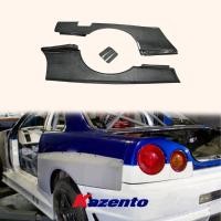 ราคา For Nissan Skyline R34 (GTT Only) GTR-STYLE Carbon Fiber Rear Wider Fender Pair (50052463691)