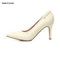 ราคา รองเท้าส้นสูง o&b หนังแกะแท้ Diana heel 3.2 นิ้ว Ivory white ใส่1 ครั้ง สภาพใหม่ Size38 (25566509578)