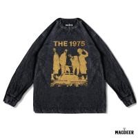 ราคา MACDEER เสื้อยืดวง 1975 Oversize แขนยาวล้างเสื้อยืดแขนยาว THE1975 1-12 (51504181396)