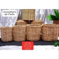 ราคา กระถางต้นไม้ กระถางต้นไม้หวาย ชุด4ใบ (3833285166)