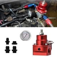 ราคา Car Universal Fuel Pressure Regulator Adjustable +Pressure Gauge with Boost ( 0-160psi Gauge ) Auto (49804678381)