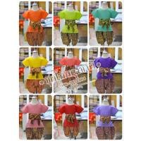ราคา ชุดทองเอก เสื้อคอกลมผ้าไทยเด็ก ผ้าคอตตอน (2293227829)