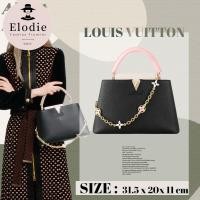ราคา Louis Vuitton CAPUCINES MM Louis Vuitton กระเป๋าถือ สําหรับสตรี YLBJ (24978161142)