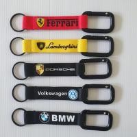 ราคา พวงกุญแจผ้าไนล่อน BMW Lamborghini Volkswagen Porsche Ferrari Keychain (21313775675)