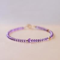 ราคา สร้อยข้อมืออะเมธYST ขนาด 2 มม. ออกแบบหรูหราด้วยทองคำ 14K สตรี (46657631686)