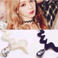 ราคา โชคเกอร์เส้นหยัก Wave Choker with Diamond Pendant ❄️ โชคเกอร์ โชกเกอร์ (12284832)