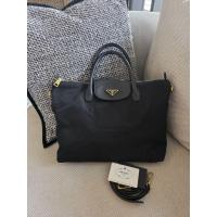 ราคา Used very good prada tessuto Nylon and Saffiano Leather Tote Bag (56759491496)
