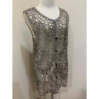 ราคา เสื้อคลุม ลายตาข่าย สีครีมดำ ไหมถัก แบบมันวาวเหลือบสวยมาก กระดุมหน้า งานพรีเมี่ยม นำเข้าจากญี่ปุ่น Size M (27322438404)