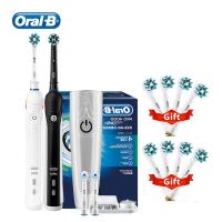 ราคา Oral B แปรงสีฟันไฟฟ ้ า 3D ทําความสะอาดฟัน Pro4000 แปรงสีฟันไฟฟ ้ าความดันเซ ็ นเซอร ์ ฟันแปรง 4 โหมดทําความสะอาด 8 ของขวัญเติมหัวแปรง (25679470087)