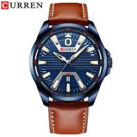 ราคา Curren/Curren 8379 นาฬิกาผู้ชายกันน้ําเข็มขัดควอตซ์นาฬิกาธุรกิจนาฬิกาผู้ชายปฏิทินนาฬิกา (55759020758)