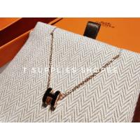 ราคา NEW Authentic Hermes Mini Pop H Necklace Noir RGHW สร้อย​ Hermes สีดำโรสโกลด์ (24454929939)