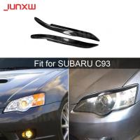 ราคา Carbon Fiber Car Front Bumper Lamp Eyebrow Trims for Toyota Subaru 2006-2008 Headlight Eyelid Eyebr (26393732755)