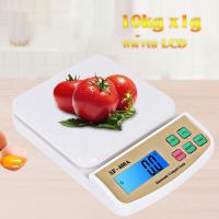 ราคา เครื่องชั่งอาหาร หน้าจอ LCD ชั่งได้ 10kg เครื่องชั่งอาหารดิจิตอล SF-400A ใช้แบตเตอรี่ 2A สีขาว (14510404010)