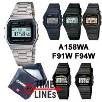 ราคา !!ประกันพร้อมกล่อง CMG!! CASIO รุ่น A158WA-1DF F91WA F94WA ของแท้ นาฬิกาสายสแตนเลส ยอดนิยม ทนทานมาก A158 A158WA F91 F94 (19775828886)