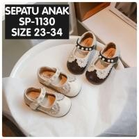ราคา (LOLI-JKT) SP- 1130 CHILDRENS SYNTHETIC LEATHER SHOES WITH EMBROIDERED RIBBONS SIZE 23-34 (42277348288)