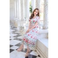 ราคา เดรสกระโปรงยาวปักดอกทิวลิป ป้าย Miss Bell (5178014095)