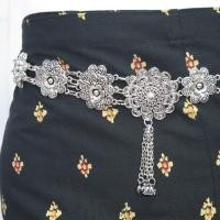 ราคา เข็มขัดไทยออเจ้า เข็มขัดผ้าถุง สีเงินรมดำ ล้านนา8 (1042733139)