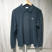 ราคา เสื้อคอปกแขนยาว LACOSTE สีดำ ของแท้มือสอง (41354726413)