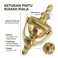 ราคา มือจับประตูทองเหลืองโบราณลายถ้วยสีเหลือง 1 ชิ้น (43230823426)