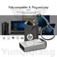ราคา โลหะ HP แฟลชไดรฟ์ความเร็วสูงแฟลชไดรฟ์ USB 3.0 1GB 2GB 4GB 8GB 16GB 32GB 64GB 128GB 2TB พร้อมแหวนแขวนไดรฟ์ mini USB สร้างสรรค์ (40077241071)