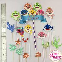 ราคา การ์ตูนเค้ก Topper Baby Shark เค้ก Topper Hiasan Kek เค้กตกแต่ง Baby Shark โดย Azim เบเกอรี่ (20880137738)