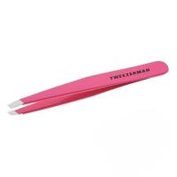 ราคา Tweezerman Stainless Steel Slant Tweezer - Eyebrow Tweezers for Women and Men (Neon Pink) (46507864036)