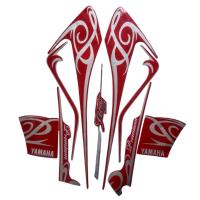 ราคา MERAH Yamaha Fino Premium 125 2017 Red Full Body Standard Motorcycle Striping Stickers คุณภาพทนทาน (52609070466)