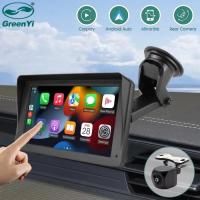 ราคา GreenYi 7 Inch Touch Screen WiFi Wireless Apple Carplay and Android-Auto Car Multimedia Monitor wit (46055349612)