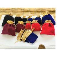 ราคา ถุงผ้าหูรูด ถุงผ้ากำมะหยี่ ขอบทอง สีแดงใส่ทอง น่ารักๆ ถุงกำมะหยี่ ใส่เครื่องประดับ พระ ใส่ของชำร่วย เล็กใหญ่ พร้อมส่ง (27186571958)