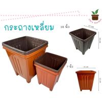 ราคา กระถางสี่เหลี่ยมทรงสูง กระถางพลาสติก ขนาด 7 และ 10 นิ้ว กระถางต้นไม้ กระถาง มีรูระบาย กระถางเหลี่ยมทรงโรมันมีขายกสูง (29220154535)