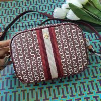 ราคา ✨สด-ผ่อน✨ กระเป๋าสะพายข้าง Tory Burch Gemini Link New Royal Canvas Cross Body (5217657889)