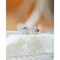 ราคา Gems Heritage : ต่างหูเพชรแท้ Baguette and round stud earrings( ERWG367) (45309933986)