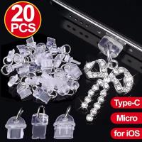 ราคา 5/10/20pcs สําหรับ Type-C Micro-USB iOS - ปลั๊กป้องกันฝุ่น-กันน้ําโทรศัพท์ Stopper ฝาครอบป้องกัน-โปร่งใส DIY โทรศัพท์จี้ปลั๊ก-พอร์ตชาร์จโทรศัพท์ Caps (29275786667)