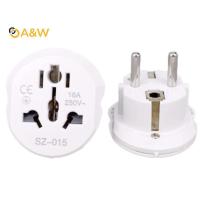 ราคา A&W 16A Universal EU Travel Adapter Euro Converter UK US AU EU AC Power Soet Plug Travel Charger Adapter Converter 250V (29994910303)