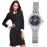 ราคา Poca Soxy Watch นาฬิกาข้อมือแฟชั่นผู้หญิง หน้าปัดดำล้อมเพชร รุ่นSoxy/Black (512504419)