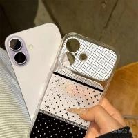 ราคา เคสโทรศัพท์โทรศัพท์ เหมาะสําหรับ iPhone สีดํา Polka Dot Bow iPhone17PROMAX _ 17pro เคสโทรศัพท์ 16 เคสป้องกัน (45258429307)