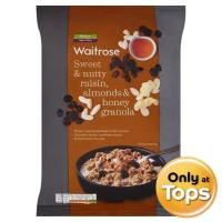 ราคา เวทโทรสอาหารเช้าซีเรียลอบกรอบผสมลูกเกดอัลมอนด์และน้ำผึ้ง 1กก. Waitrose Sweet and Nutty Raisin Almonds and Honey Gran (41328854802)
