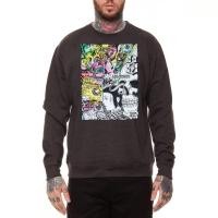 ราคา เสื้อยืดแขนยาว Rebel8 x Mishka Gates Of Hell Charcoal Crew Neck Sweatshirt (14410691639)