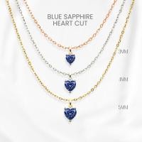ราคา สร้อยคอไพลินแท้ (Blue Sapphire) หัวใจมินิมอล เงินแท้ 925 ชุบทองคำขาว/ทอง /โรสโกลด์ จี้พลอย GEORGE Jewelry (50104993654)