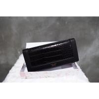 ราคา กระเป๋าสตางค์ใบยาวหนังเงาสีดำ (6657639850)