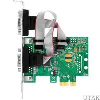 ราคา PCIE 2 Port Serial Expansion Card PCI for Express PCI-E to DB9 x2 RS232 COM Adap (40130605935)