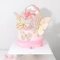 ราคา ป้ายตกแต่งเค้ก ผีเสื้อตกแต่งเค้ก ป้าย Happy birthday (46109414600)