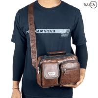 ราคา กระเป๋าผู้ชาย POLO AMSTAR Sling Bag วัสดุหนัง PU กระเป๋าสะพายข้างผู้ชาย (29837823362)