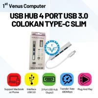 ราคา USB HUB 4 PORT 3.0 TYPE-C SLIM PLUG / HUB 4 PORT TYPE C / NOT40-USB (43355788695)