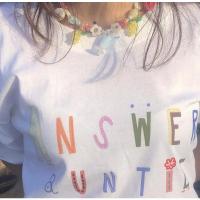 ราคา เสื้อครอป เสื้อยืดเอวลอยพิมพ์ลาย ANSWERAUNTIE เสื้อยืดสีพื้น เอวลอย คอกลม mini crop (21714675942)
