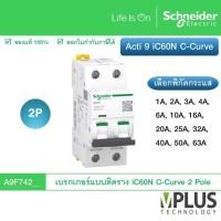 ราคา Schneider เบรกเกอร์ ติดราง Acti 9 iC60N C-Curve 2P Miniature Circuit Breaker A9F74210 A9F74216 (29730182849)