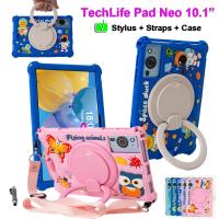 ราคา สําหรับ TechLife Pad Neo 10.1" inch techlife pad2 2024 TLPAD002 Android 14 Tablet PC Universal Case 360° หมุนยืนกันกระแทกแขนป้องกันน่ารักการ์ตูนซิลิคอนปก (26575912869)