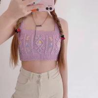 ราคา ♡︎ ไหมพรมปักม่วง ZARA ♡︎ เสื้อครอปผ้าไหมถักปักลายดอกไม้ งาน zara ค่าาาา งานน่ารักมากๆ ใส่สบาย ยืดได้เยอะ (4738718542)