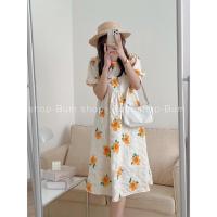 ราคา ชุดคลุมท้องดอกไม้สีส้มอ่อนและเย็น (56056514969)